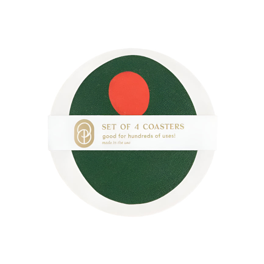 Pimento Olive Coasters | Set of Four One & Only Paper