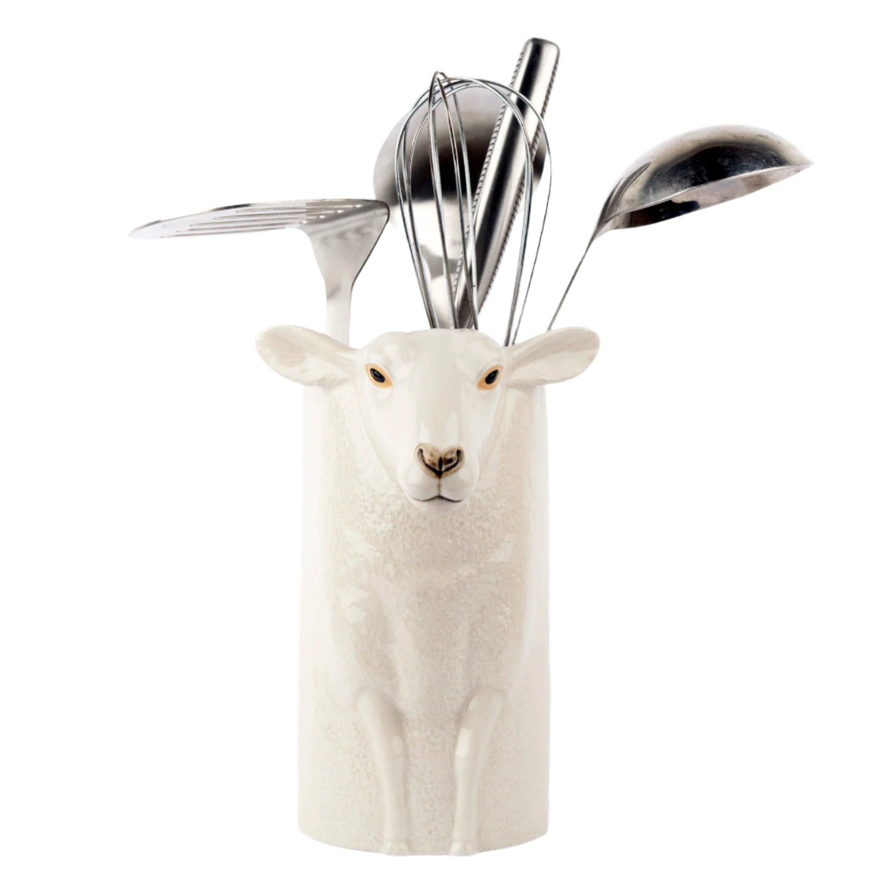 Suffolk White Sheep Utensil Pot KAF Home