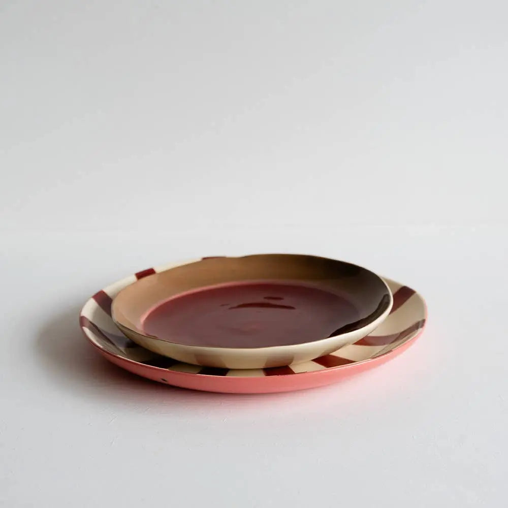 Supper Plate in Candy Stripe by Musango: Desert Musango