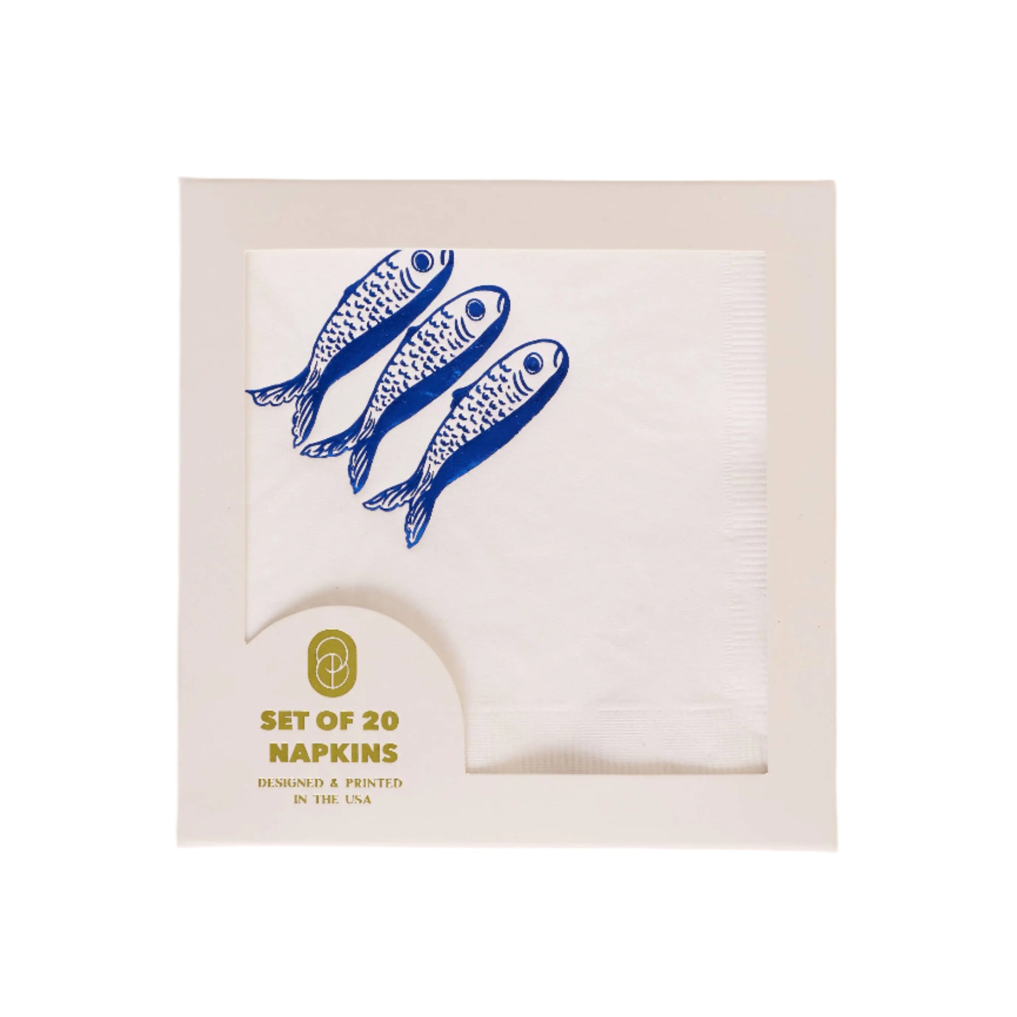 Sardines Cocktail Paper Beverage Napkin - Set of 20 One & Only Paper