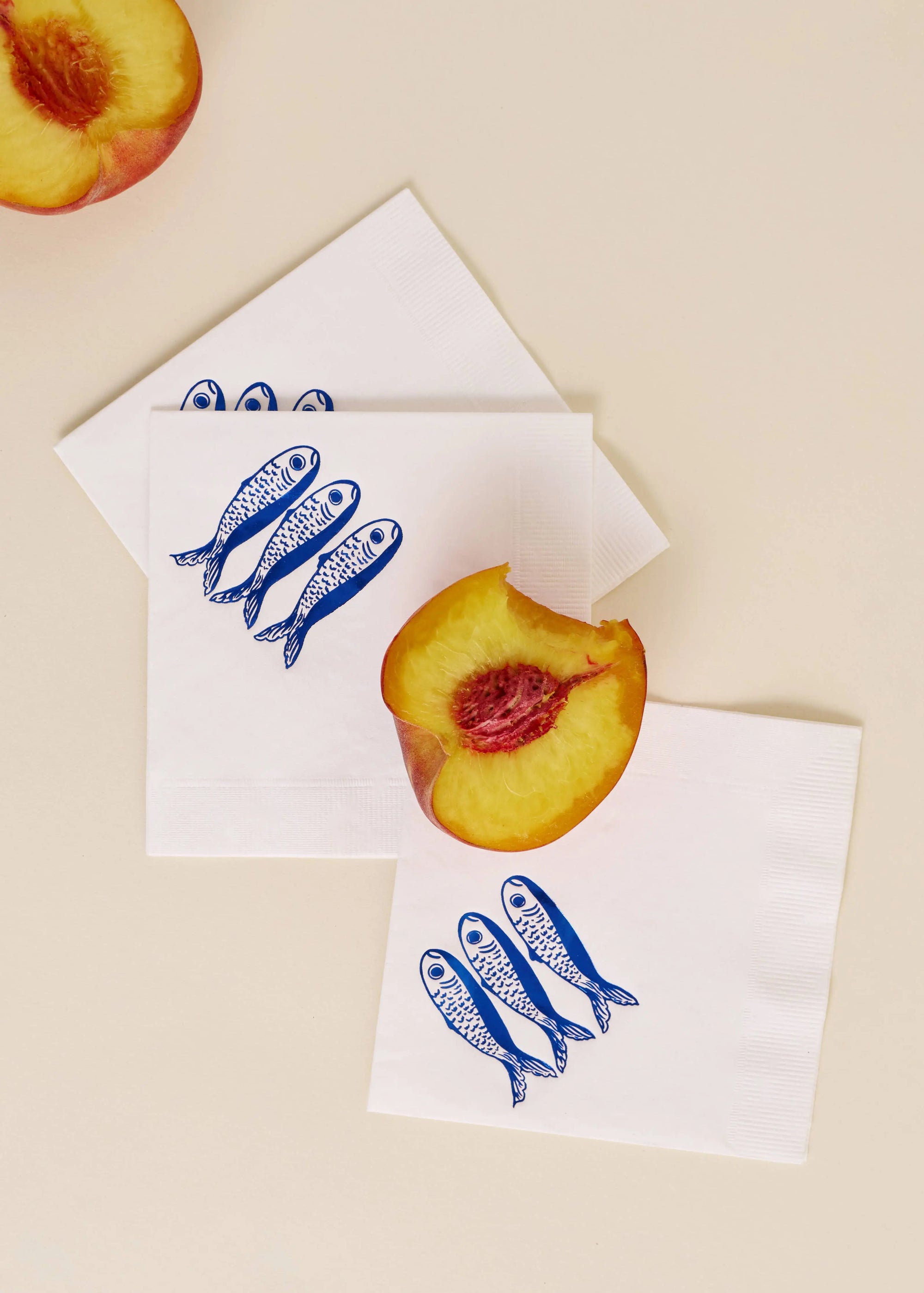 Sardines Cocktail Paper Beverage Napkin - Set of 20 One & Only Paper