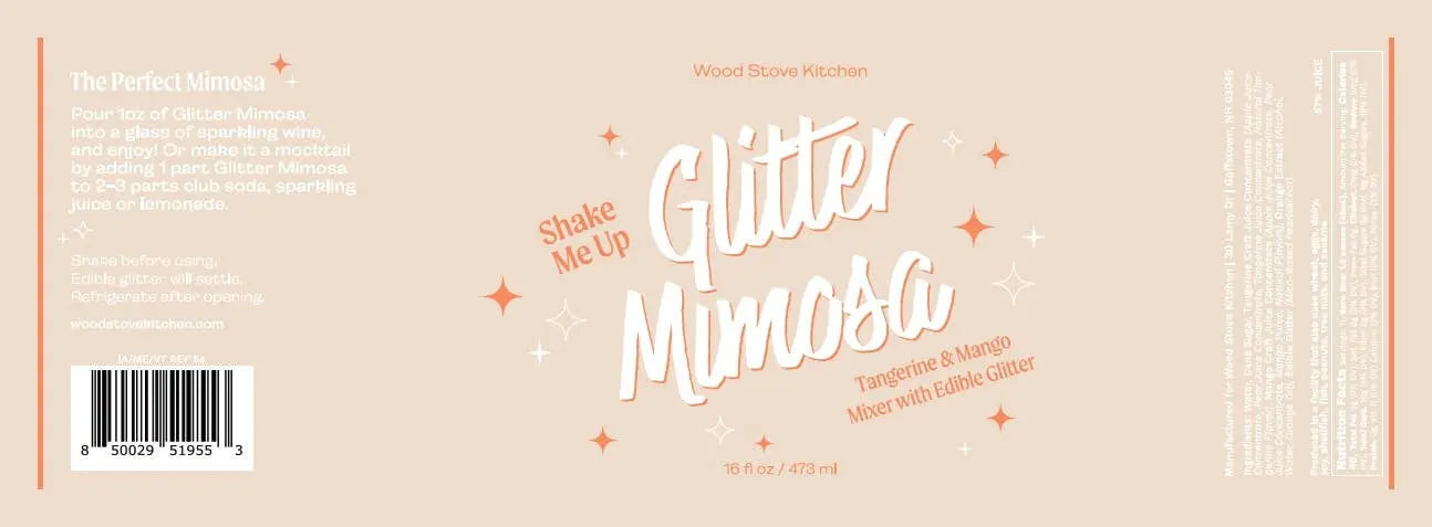 Glitter Mimosa Mixer, 16 fl oz Wood Stove Kitchen