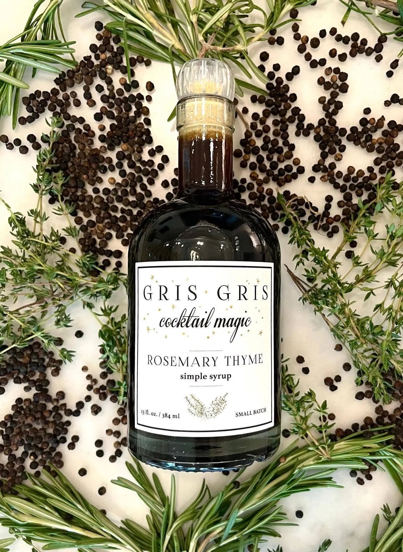 Rosemary Thyme Simple Syrup Gris Gris Cocktail Magic