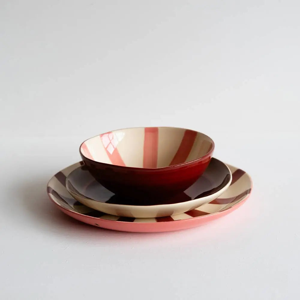Supper Plate in Candy Stripe by Musango: Desert Musango