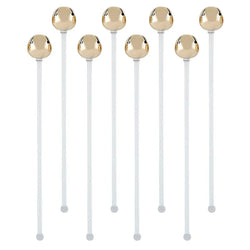 Gold Jingle Bell Stir Sticks Santa Barbara Design Studio