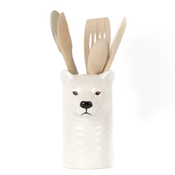 Polar Bear Utensil Pot - Home for Entertaining