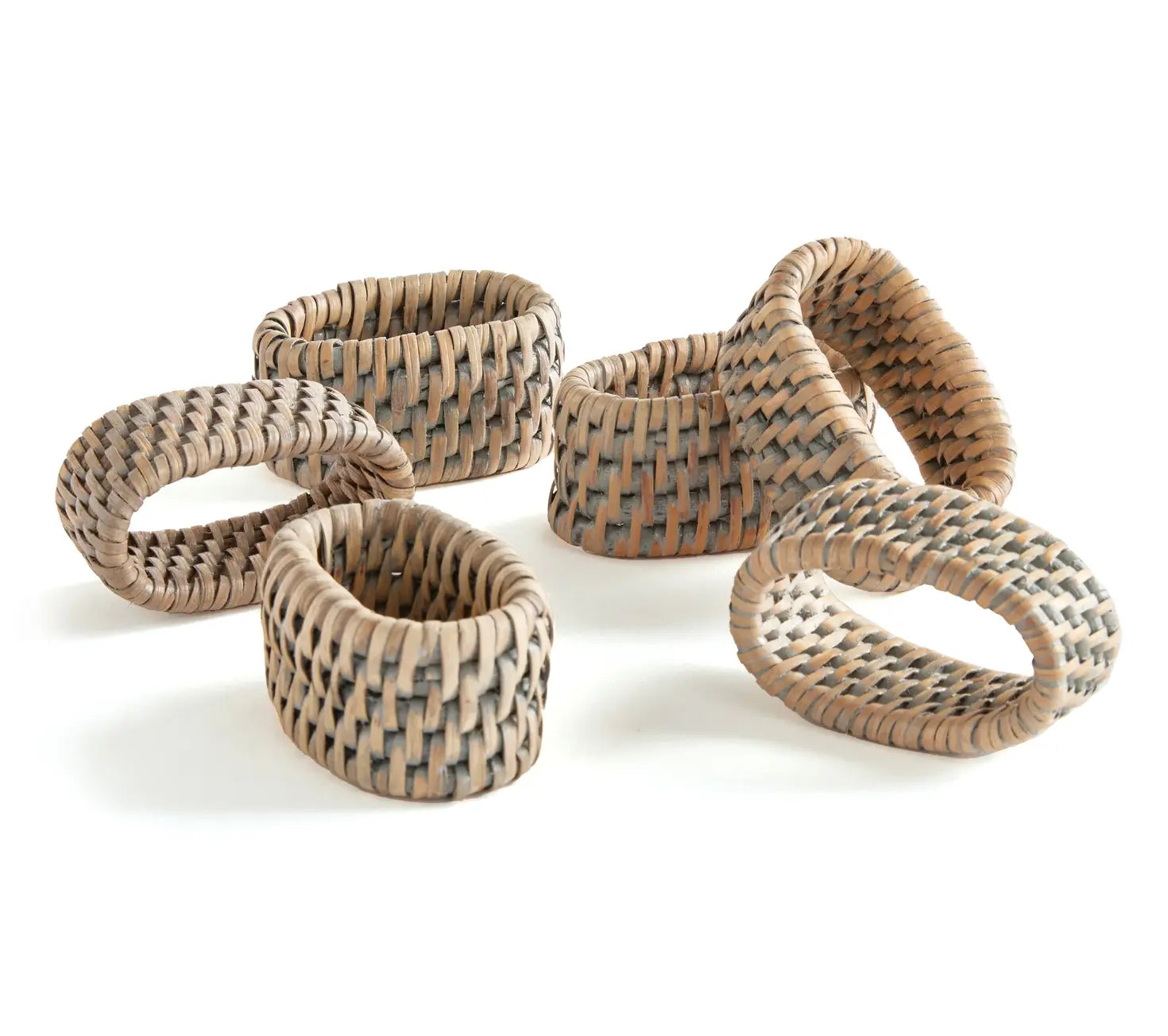 Burma Rattan Napkin Ring in Greywash Napa Home & Garden