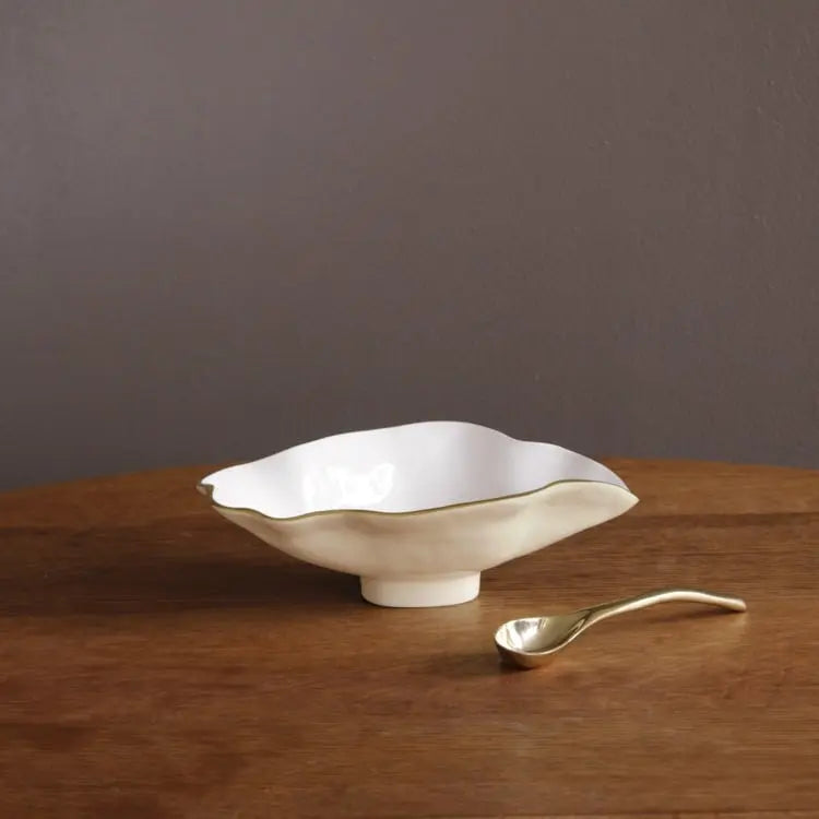 ENCANTO Claire Small Oval Bowl with Spoon (Cream,