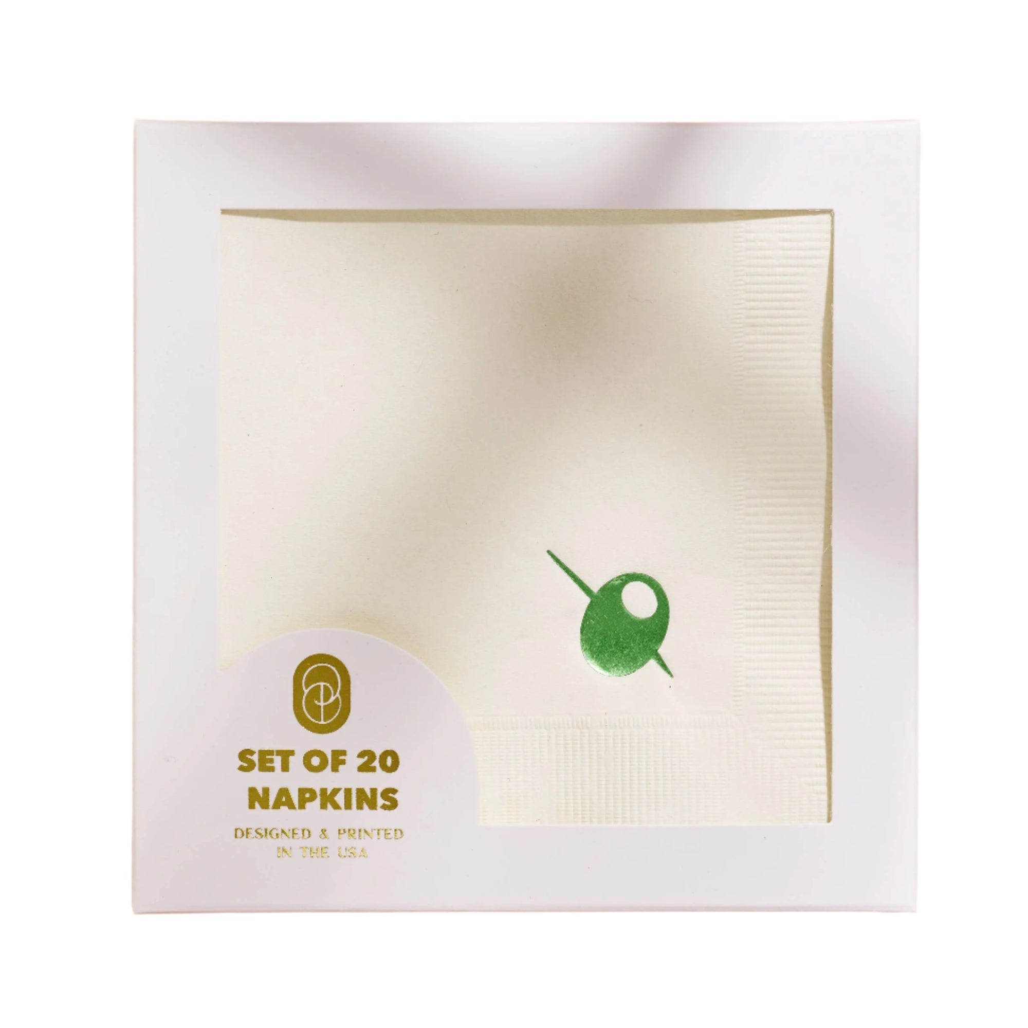 Olive Cocktail Napkins - Set of 20 One & Only Paper