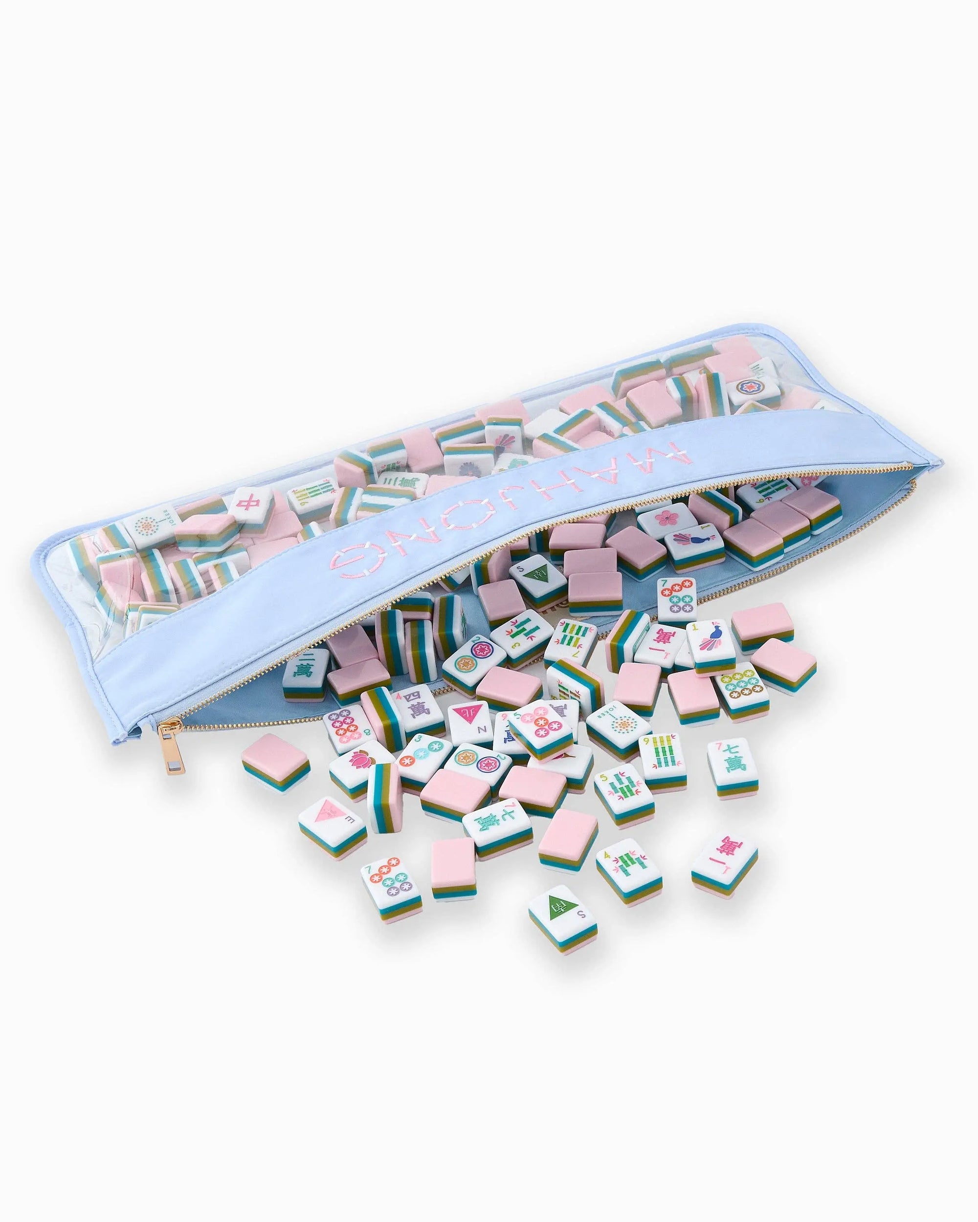 Light Blue Bamboo Mahjong Bag Oh My Mahjong