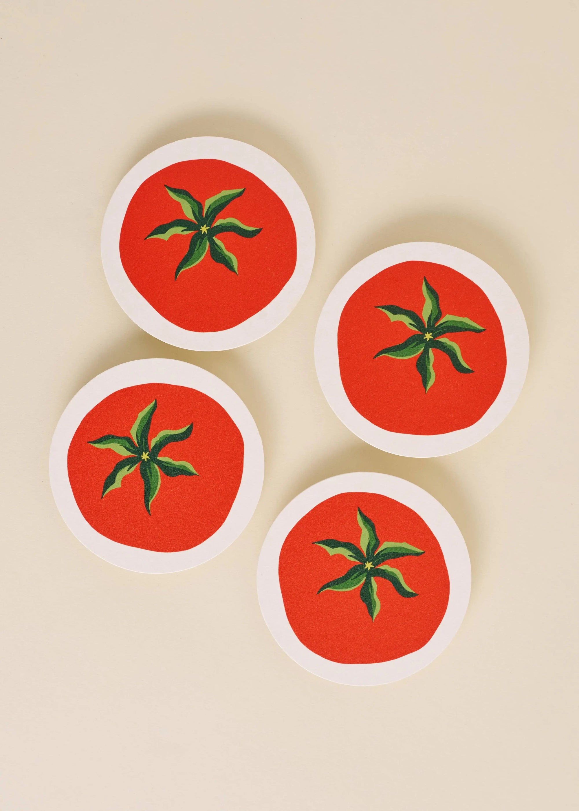 Tomato Coasters | Set of Four One & Only Paper