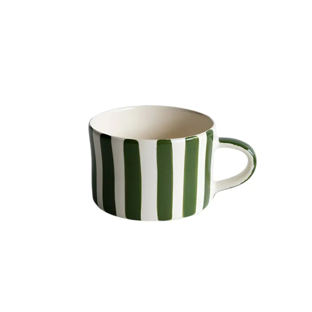 Mug in Candy Stripe: Moss Green Musango