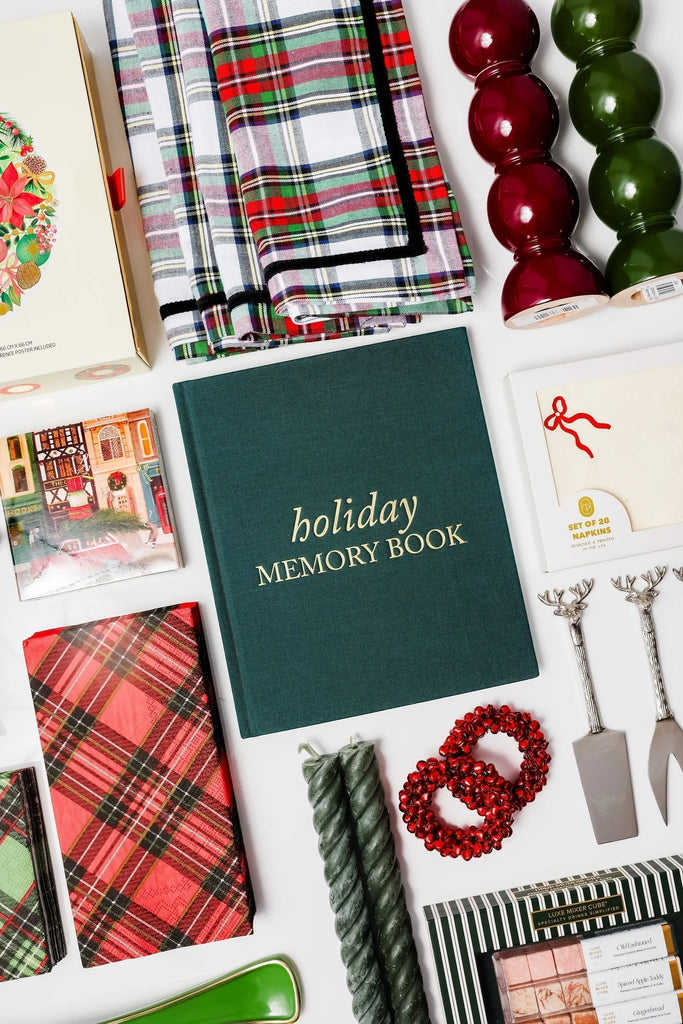 Holiday Items in Christmas colors