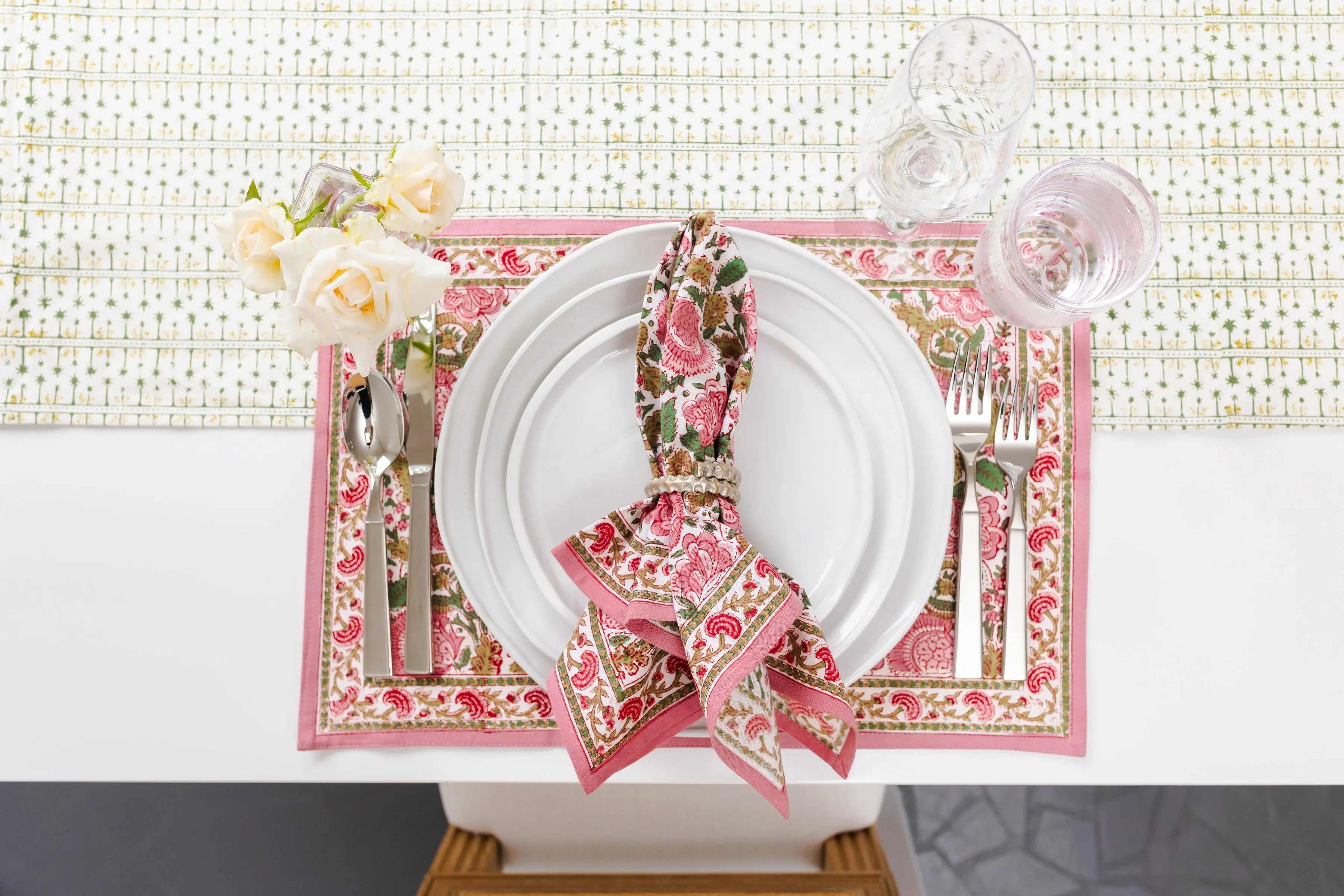 Pink Block Print