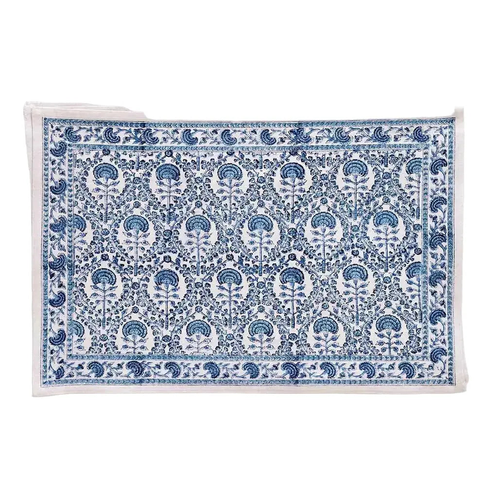 Caroline Blue Placemats Pomegranate
