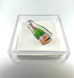 Acrylic Napkin Weight, Bubbles Champagne Maven Home