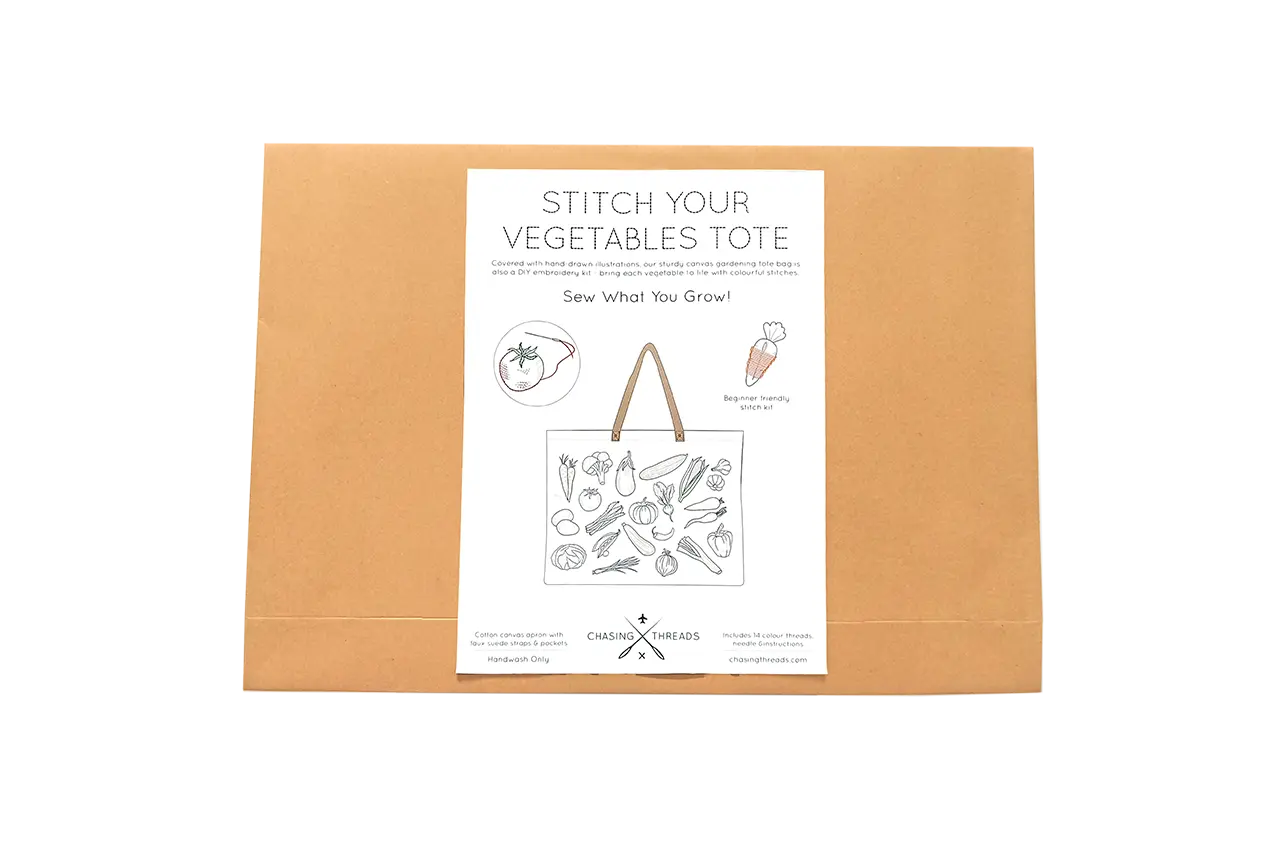 Stitch Your Vegetables Tote Bag Chasing Threads