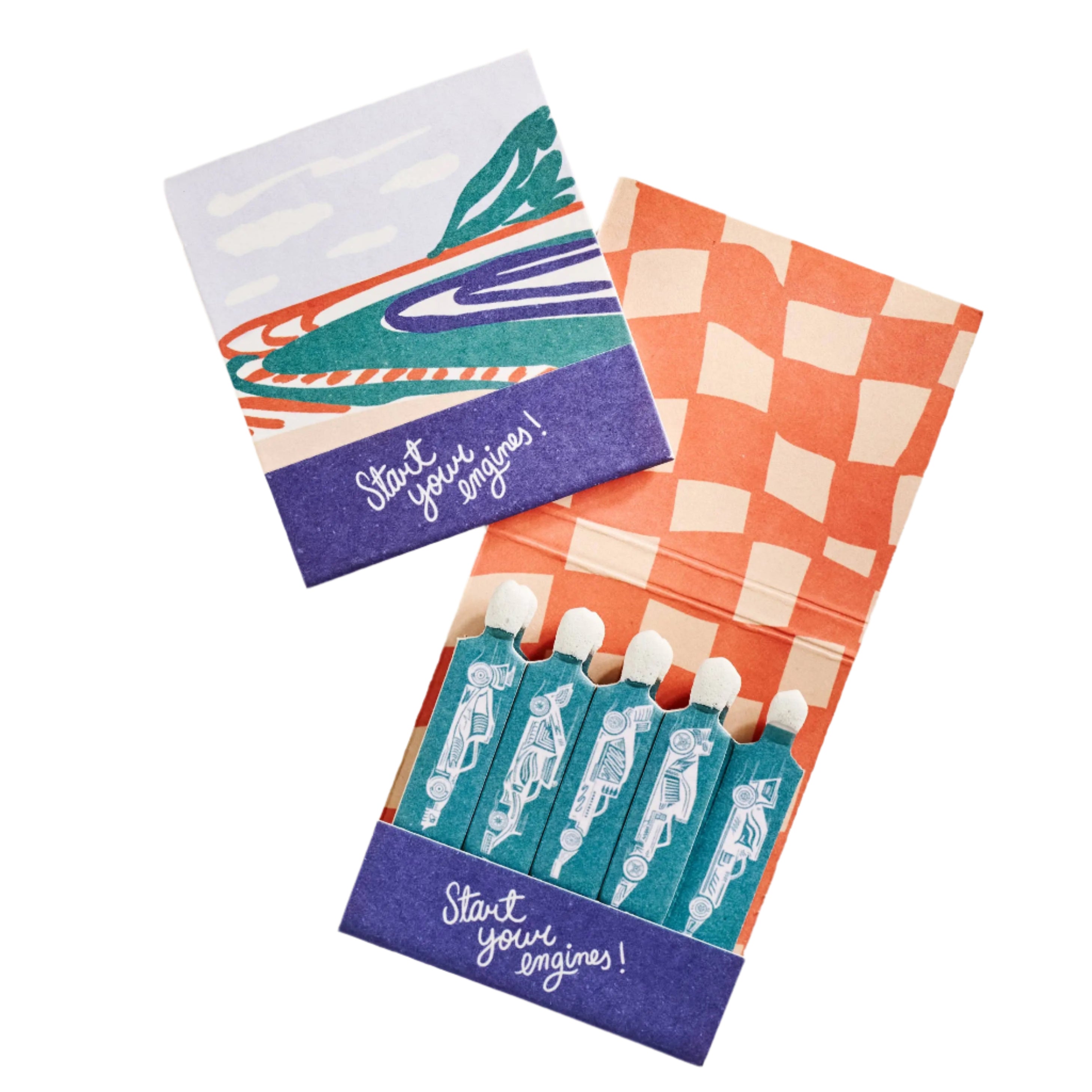 Race Car Printed Matchbook One & Only Paper