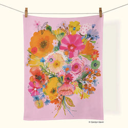 Floral Blush Tea Towel Werkshoppe