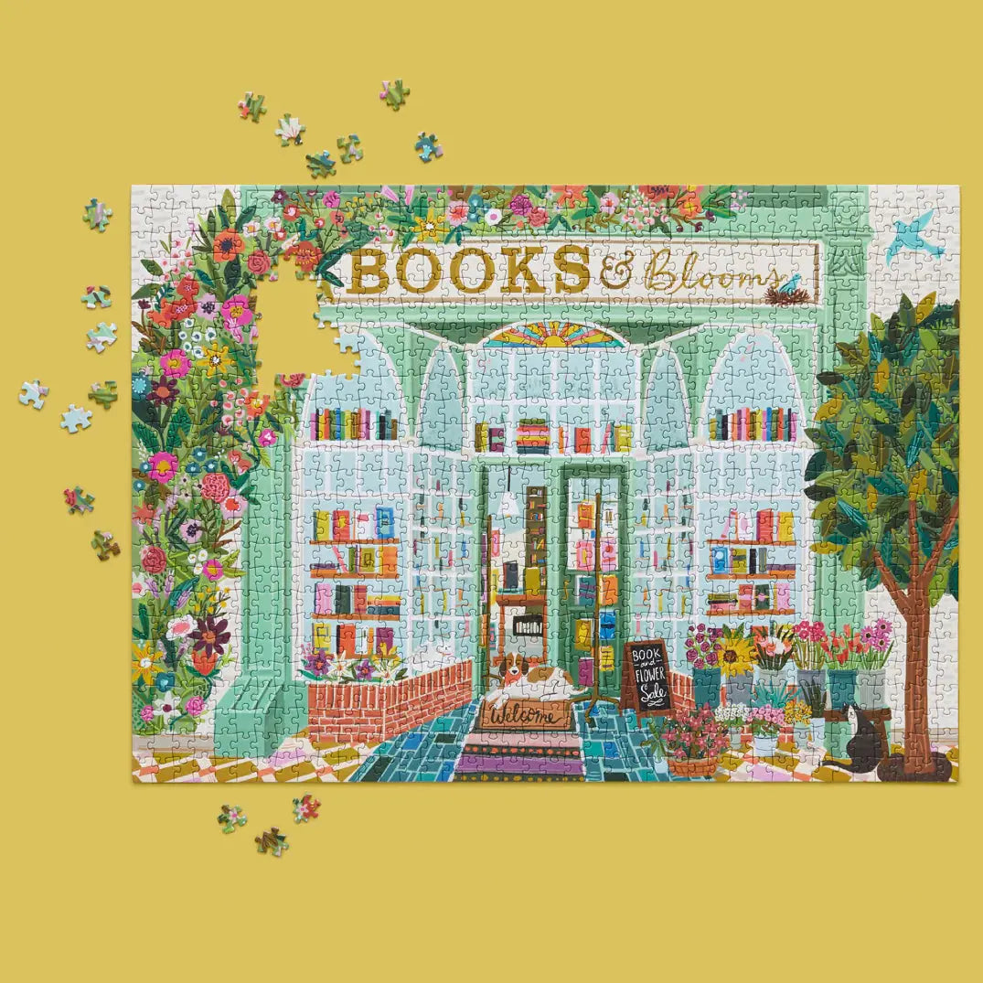 Books + Blooms 1000 Piece Puzzle Werkshoppe