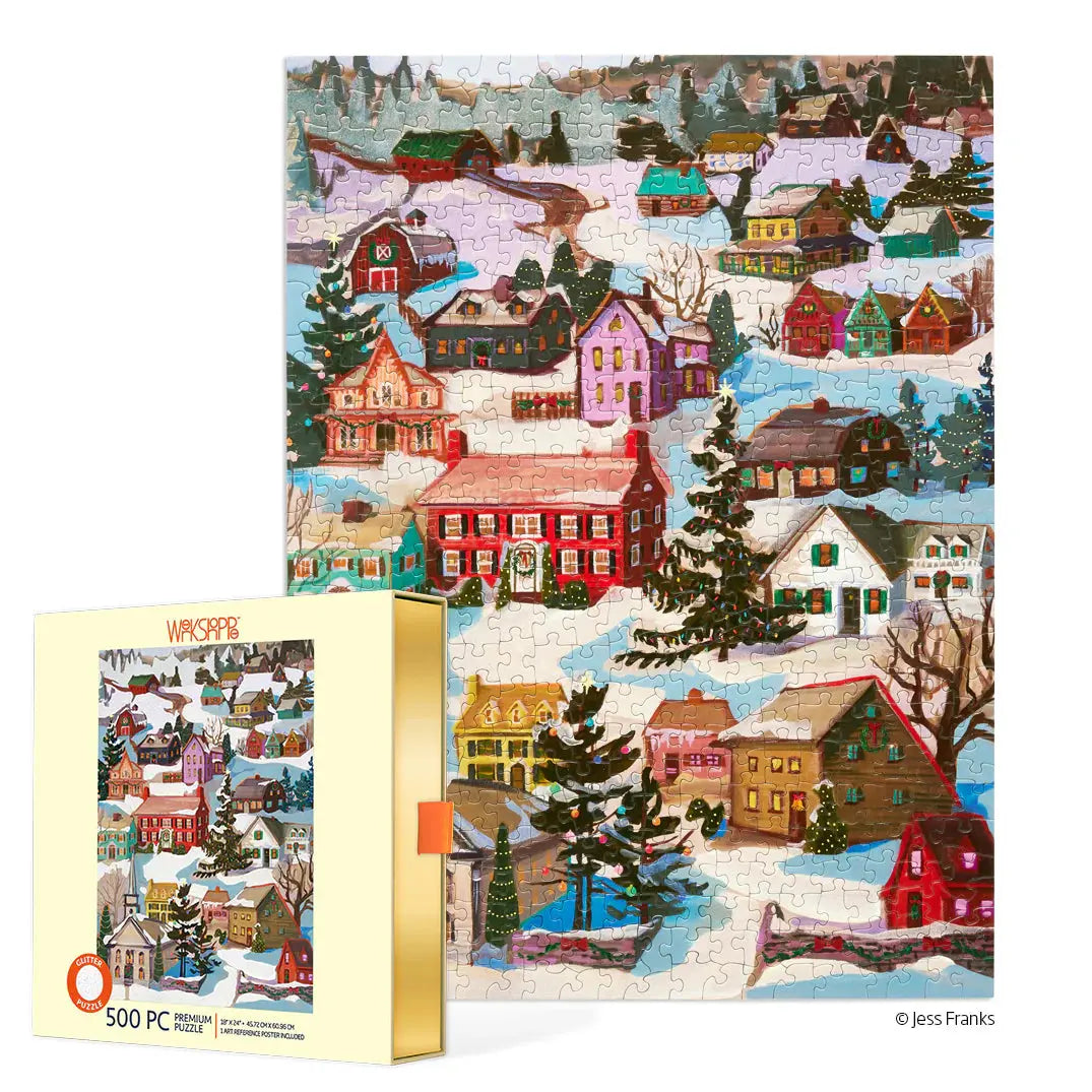 Winter Village 500 Piece Puzzle - Home for Entertaining