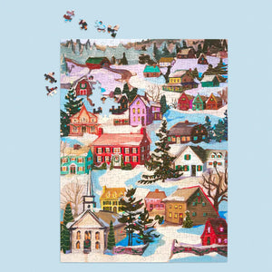 Winter Village 500 Piece Puzzle - Home for Entertaining