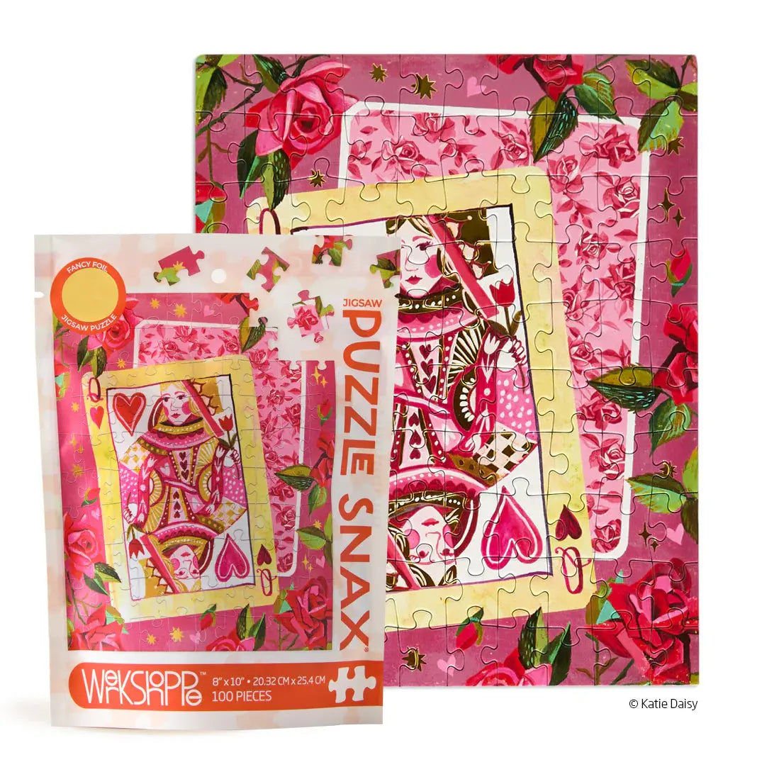 queen of hearts pink and rose puzzle