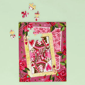 queen of hearts pink and rose puzzle