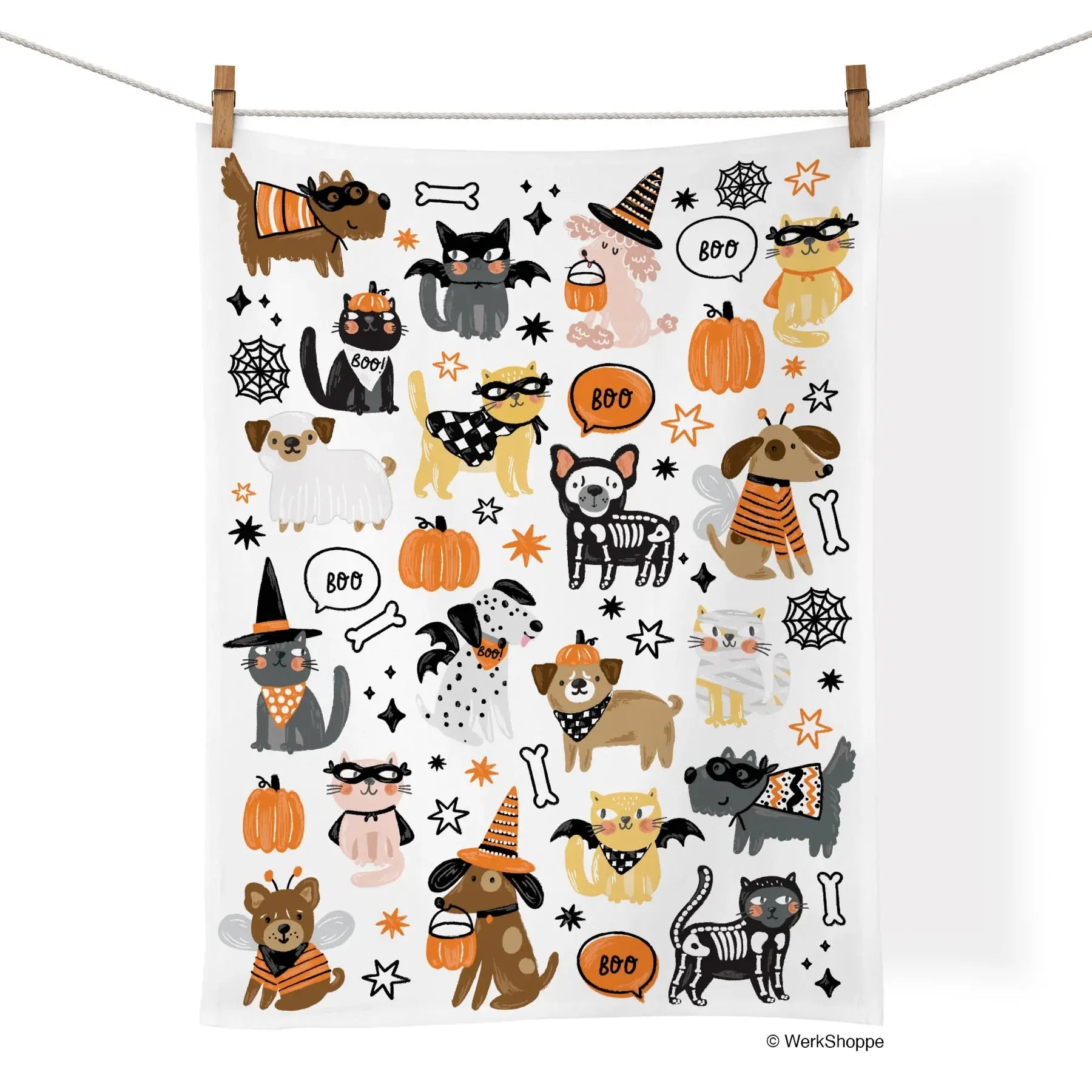 Pumpkin Patch Tea Towel WERKSHOPPE