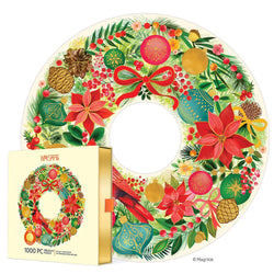 Holiday Wreath 1000 Piece Puzzle - Home for Entertaining