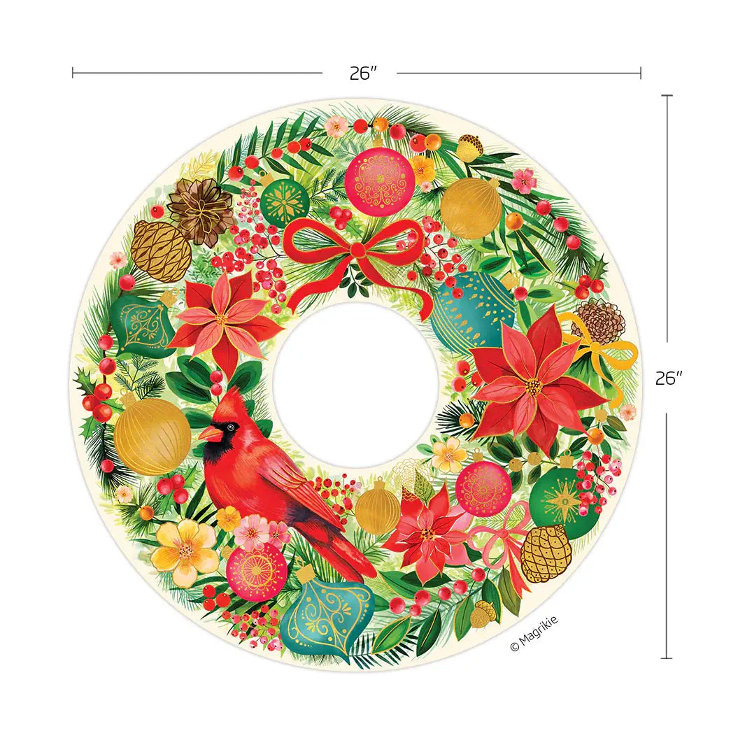 Holiday Wreath 1000 Piece Puzzle - Home for Entertaining