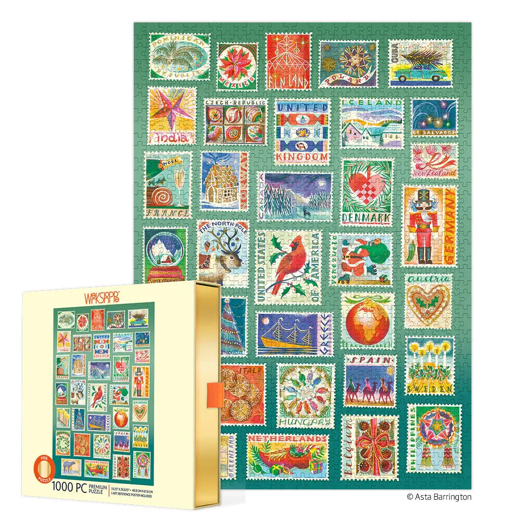 Seasonal Stamps 1000 Piece Puzzle Werkshoppe