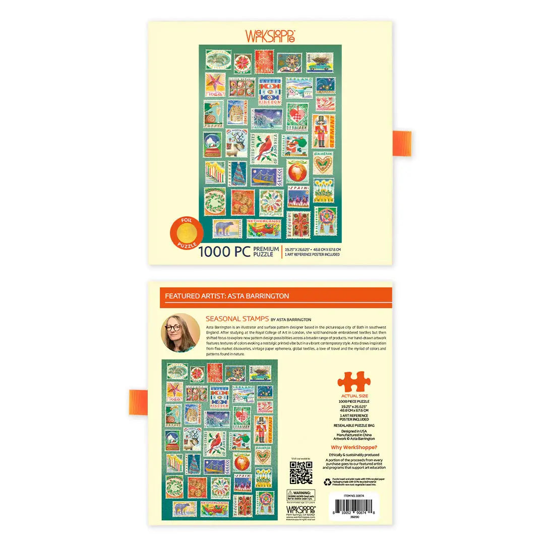 Seasonal Stamps 1000 Piece Puzzle Werkshoppe