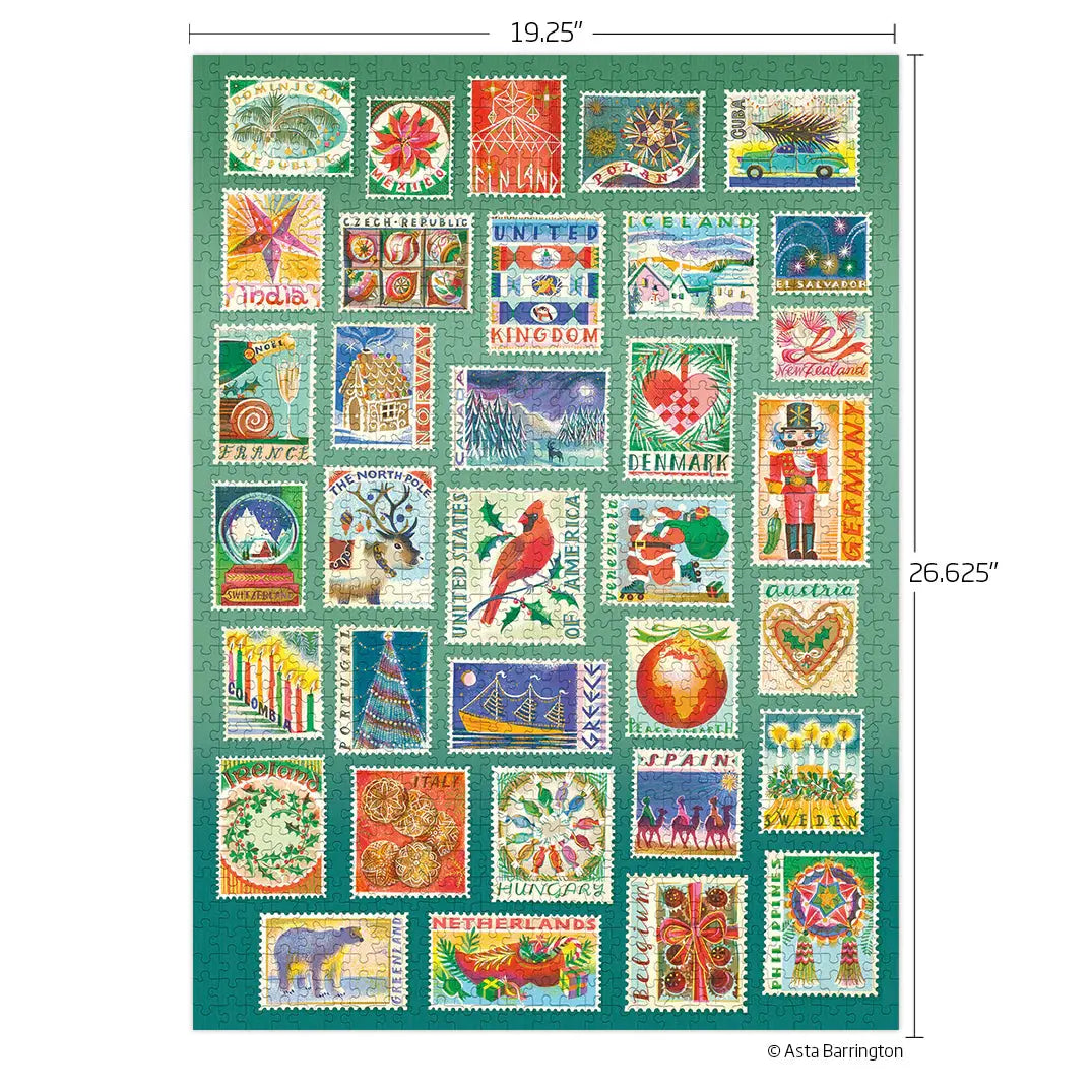 Seasonal Stamps 1000 Piece Puzzle Werkshoppe