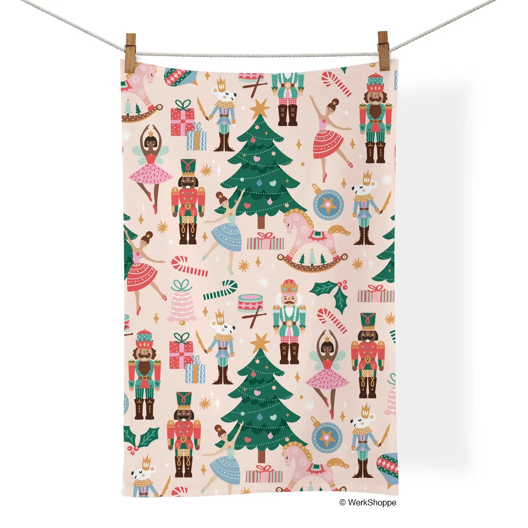 Nutcracker Ballet Tea Towel Werkshoppe