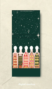 Wintry Village Printed 10 Stem Matchbook One & Only Paper