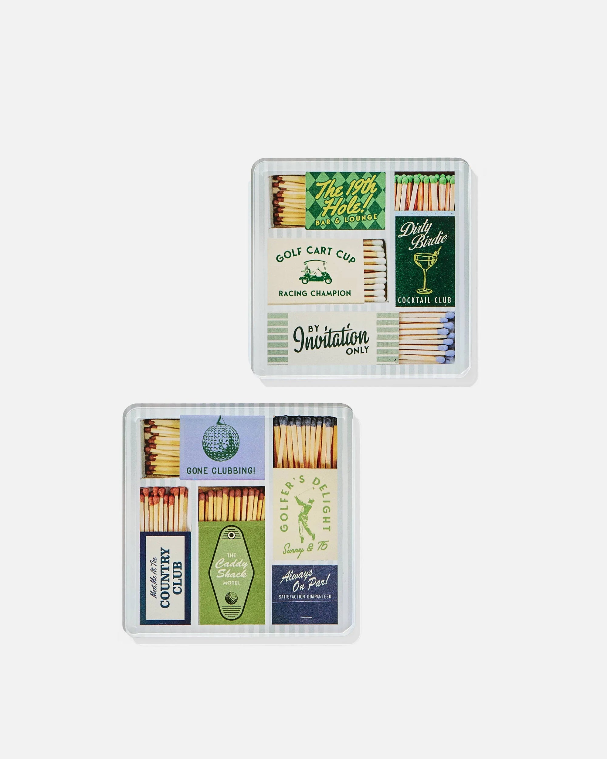 Golf Matchbook Coasters: Boxed Set of 4 Tart By Taylor