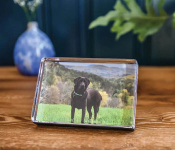 Simon Pearce Woodbury Horizontal Photo Block in Gift Box Simon Pearce