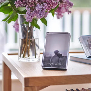 Simon Pearce Woodbury Vertical Photo Block in Gift Box Simon Pearce