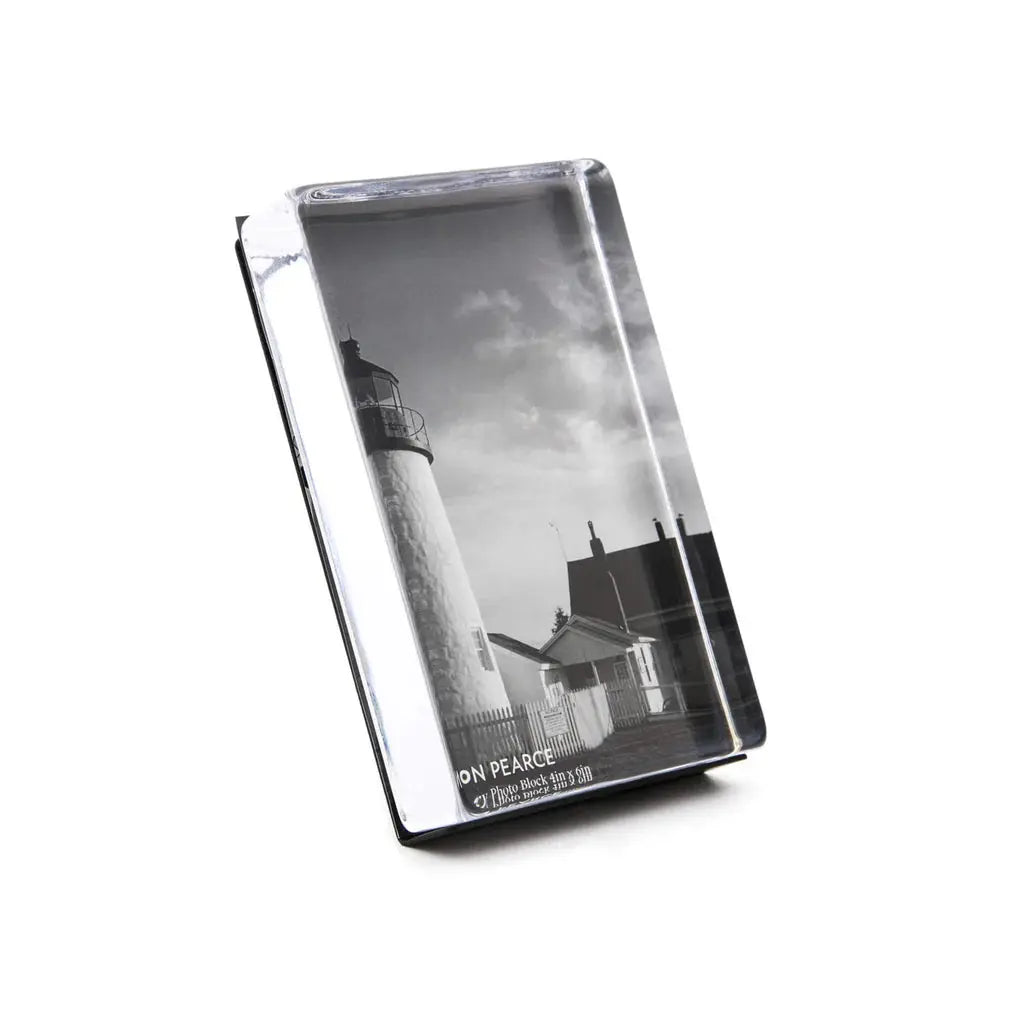 Simon Pearce Woodbury Vertical Photo Block in Gift Box Simon Pearce