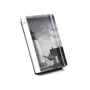 Simon Pearce Woodbury Vertical Photo Block in Gift Box Simon Pearce