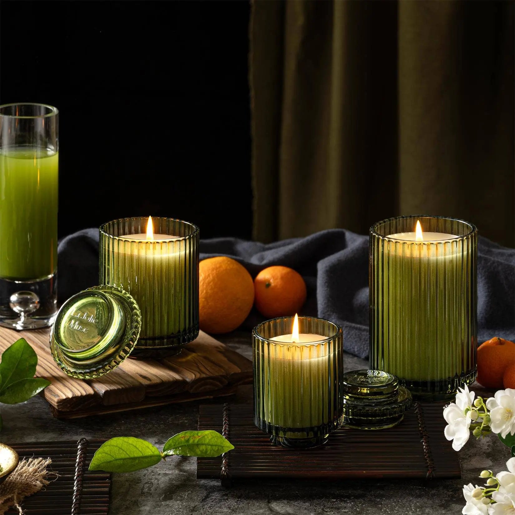 Amélie - Mandarin Matcha 7oz Candle Tester La Jolie Muse