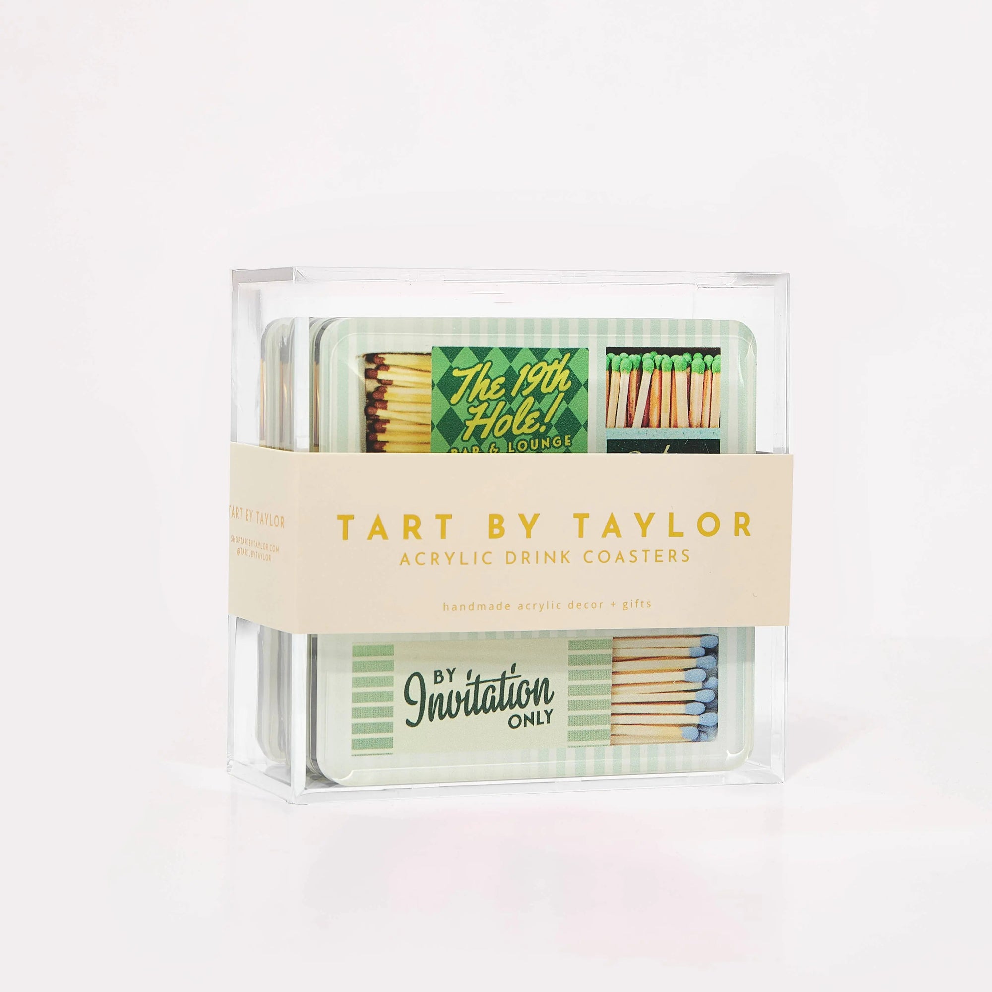 Golf Matchbook Coasters: Boxed Set of 4 Tart By Taylor