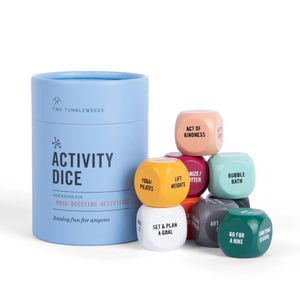 Activity Dice - Inspiration for Mood-boosting Activities Two Tumbleweeds