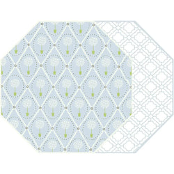 Topiary + Asian Cane Octagonal Two-Sided Placemat Holly Stuart Designs