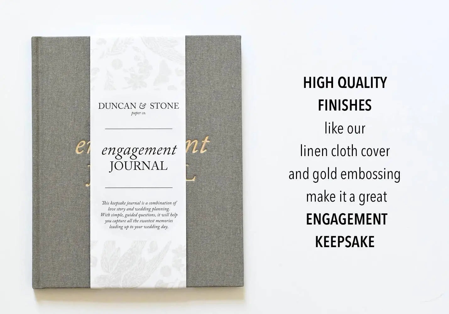 Engagement Journal | Gift for New Brides | Book for Couples: Taupe Duncan & Stone Paper Co.