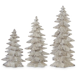 White Glittered Trees - Home for Entertaining
