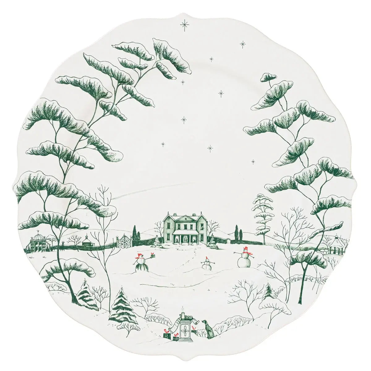 Country Estate Winter Frolic Charger/Platter - Evergreen Juliska