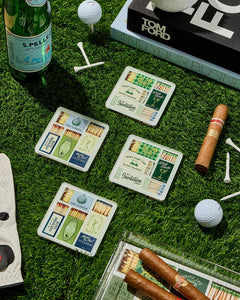 Golf Matchbook Coasters: Boxed Set of 4 Tart By Taylor