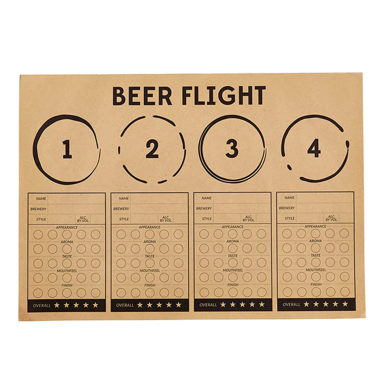 Beer Flight Placemats Santa Barbara Design Studio